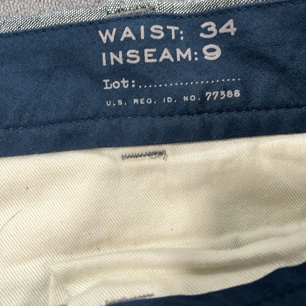 J crew Men's Blue Shorts stanton sz waist 34‎